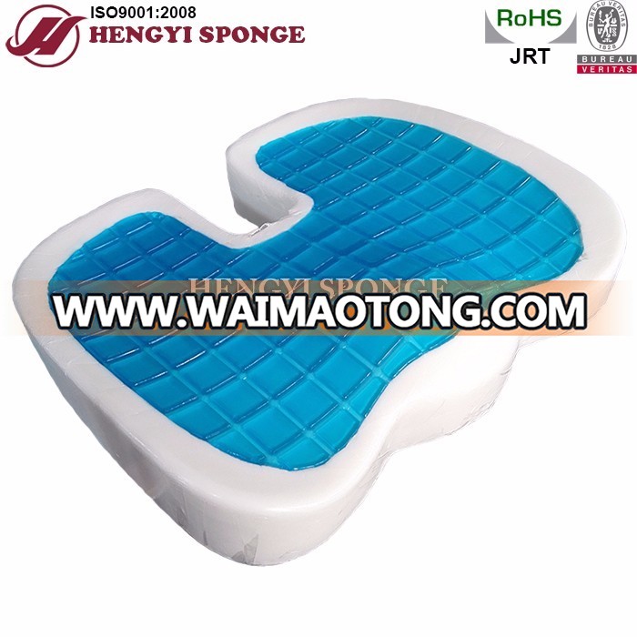 High quality gel seat cushion/Cool Gel slow rebound memory foam pillow/Car Gel cushion